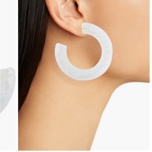 New Cult Gaia Mira Hoop Earrings Pearl